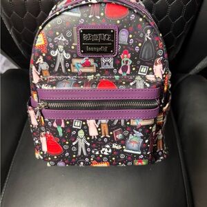 Loungefly Beetlejuice AOP Mini Backpack - NWT